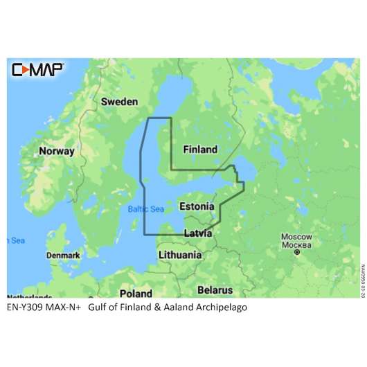 C-MAP MAX-N Y309 Finska viken sjökort 32GB