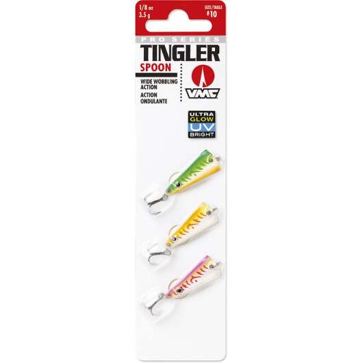 VMC Tingler Spoon Kit 3,5 g Glow UV vertikalpirk 3 st / pkt