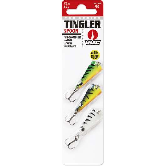 VMC Tingler Spoon Kit 3,5 g Live UV vertikalpirk 3 st / pkt